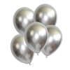 Balony srebrne efekt chromu 5 sztuk